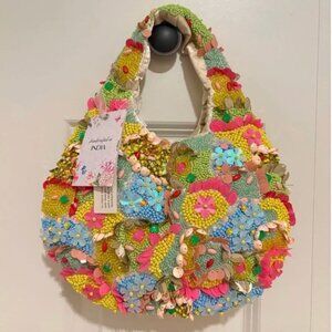 Handcrafted in India Neon Colorful Beaded Bag RARE NEW RELEASE Tik Tok Viral NWT